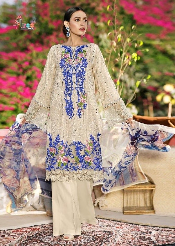 SHREE FABS SOBIA NAZIR LAWN COLLECTION VOL-4 1805 TABBY SILK DIGITAL DEALER