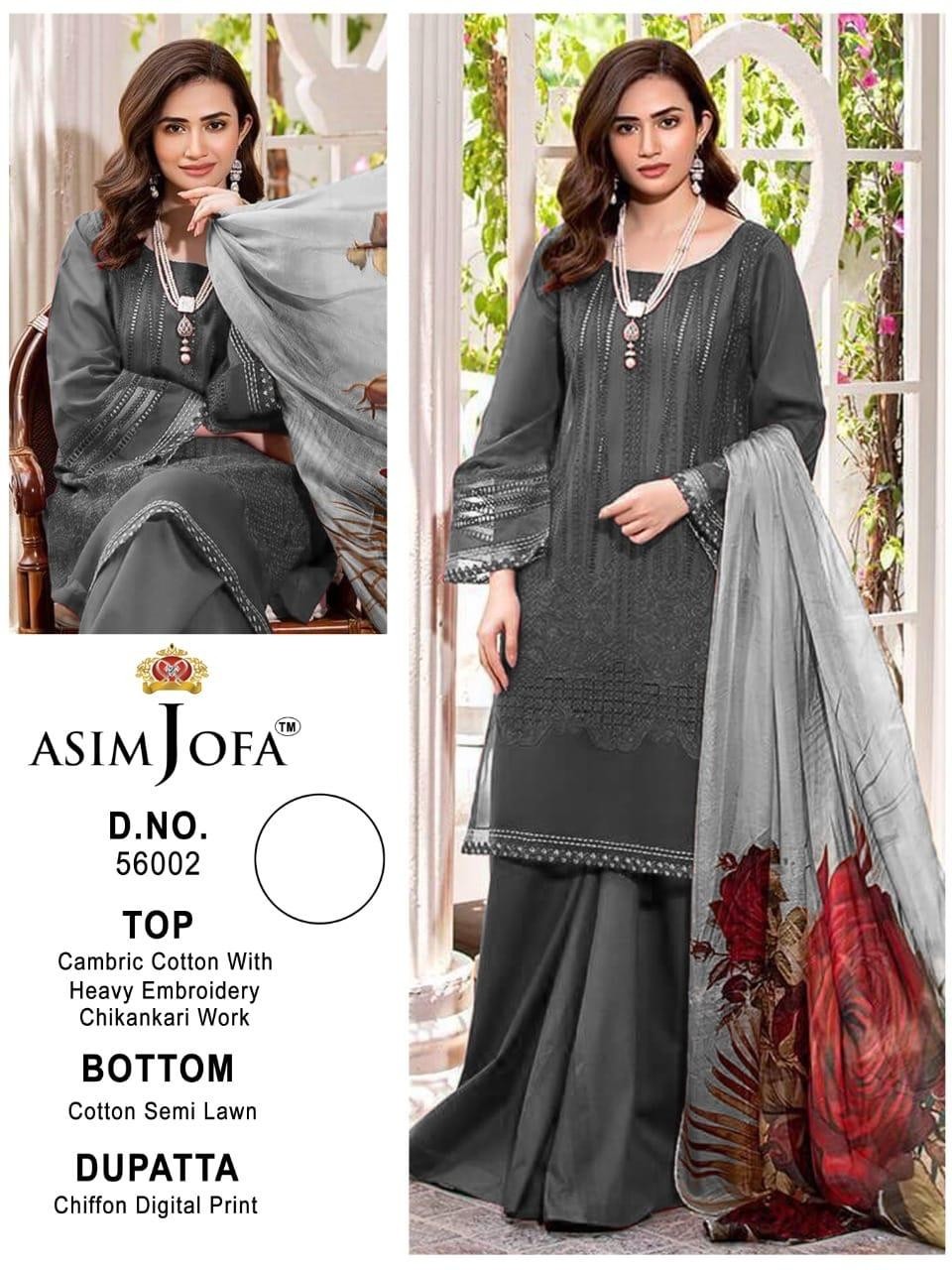 ASIM JOFA 56002 GREY HIT COLLECTTION PAKISTANI SUIT