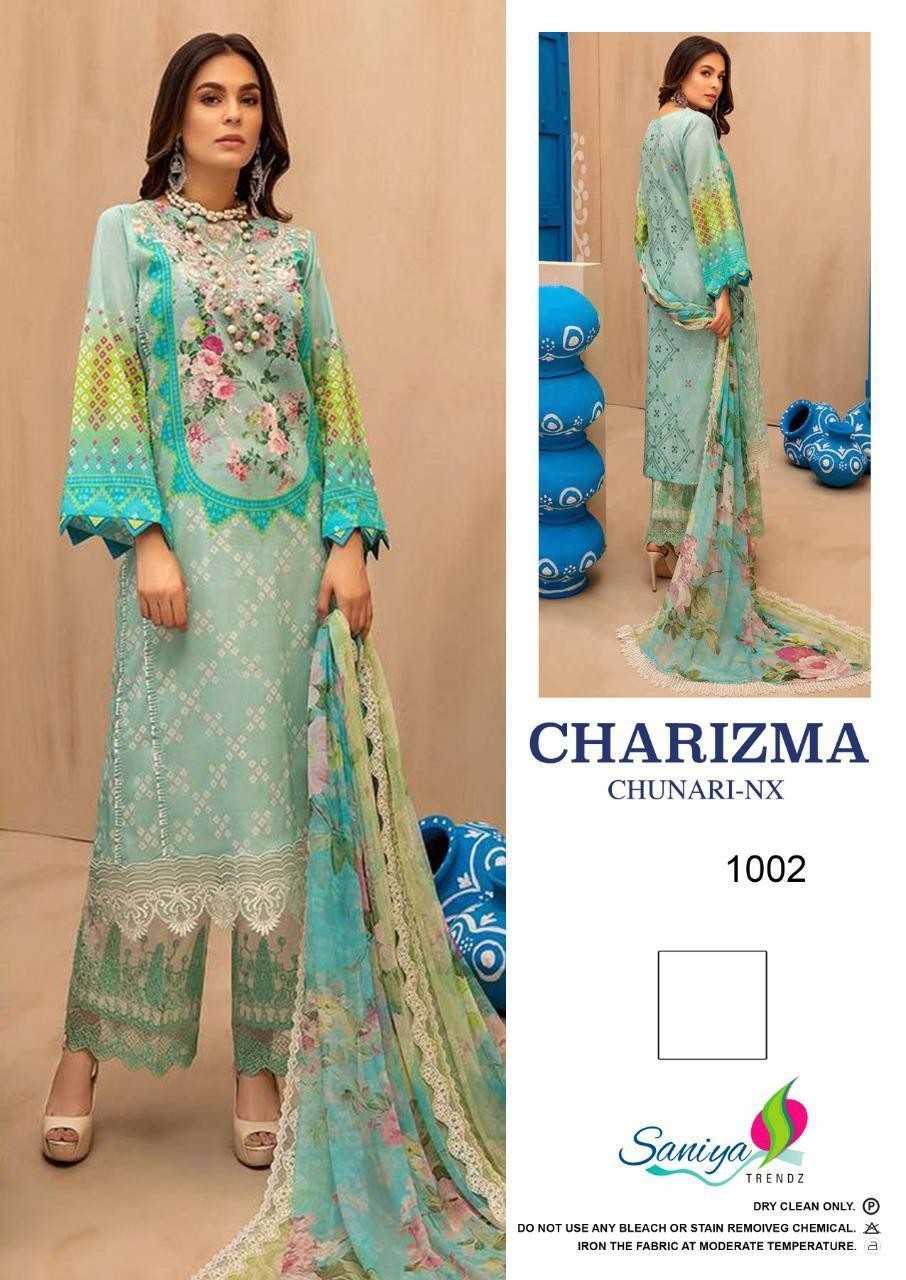 SANIYA TRENDZ CHARIZMA CHUNARI-NX 1002 SALWAR KAMEZ SINGALE DEALER