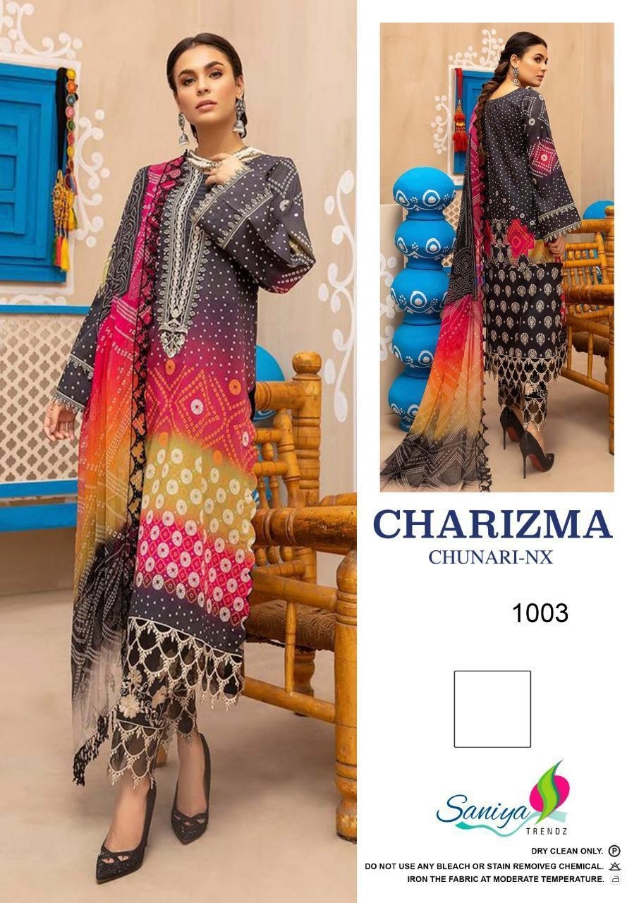 SANIYA TRENDZ CHARIZMA CHUNARI-NX 1003 SALWAR KAMEZ SINGALE DEALER