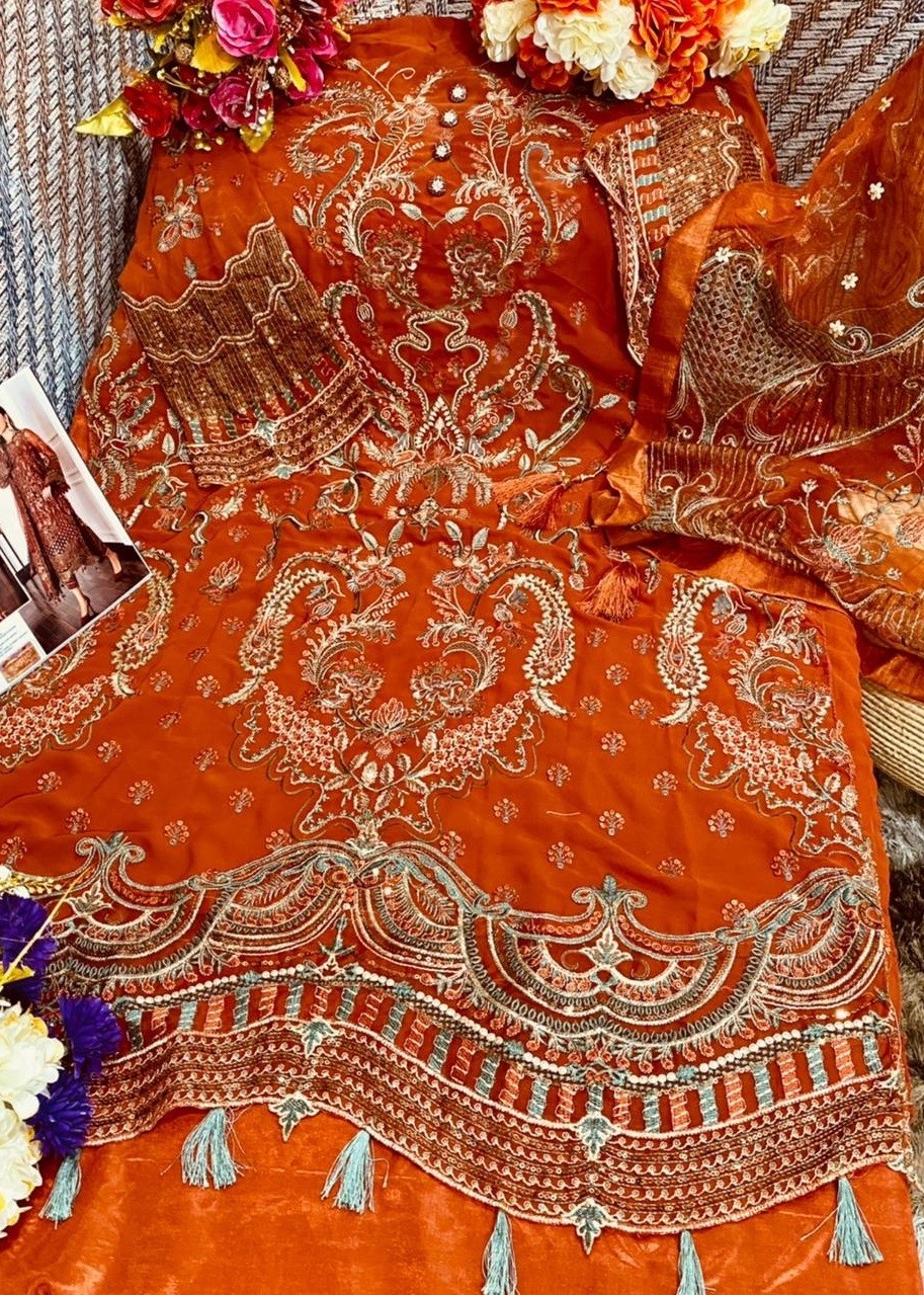 FEPIC ROSEMEEN BRQ VOL-3 66015 HEAVY EMBROIDERED GEORGETTE