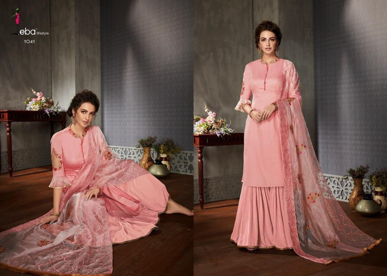 EBA LIFESTYLE 1041 EMBROIDERY WORK PAKISTANI SUITS WHOLESALE