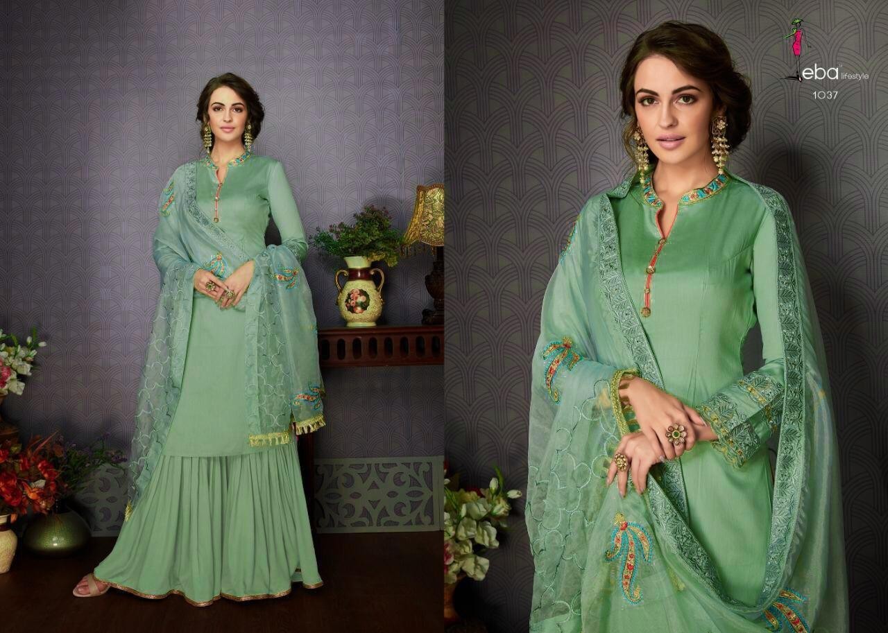 EBA LIFESTYLE 1037 EMBROIDERY WORK PAKISTANI SUITS WHOLESALE