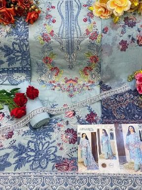 SHREE FABS CHEVRON LUXURY LAWN COLLECTION VOL-3 1881 TO 1888 PRINTED SUITS SURAT
