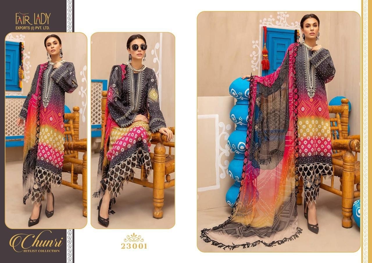 FAIR LADY EXPORTS PVT. LTD. CHUNRI HITLIST COLLECTION 23001 MANUFACTURED BY MUMTAZ ARTS                             