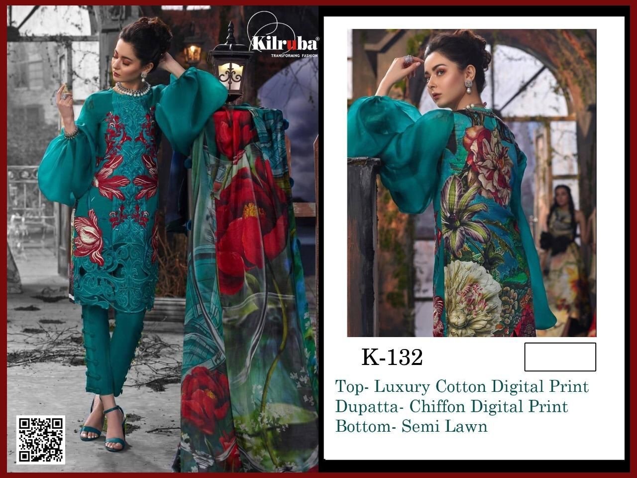 KILRUBA K-132 NEW COLLECTION PAKISTANI SUITS
