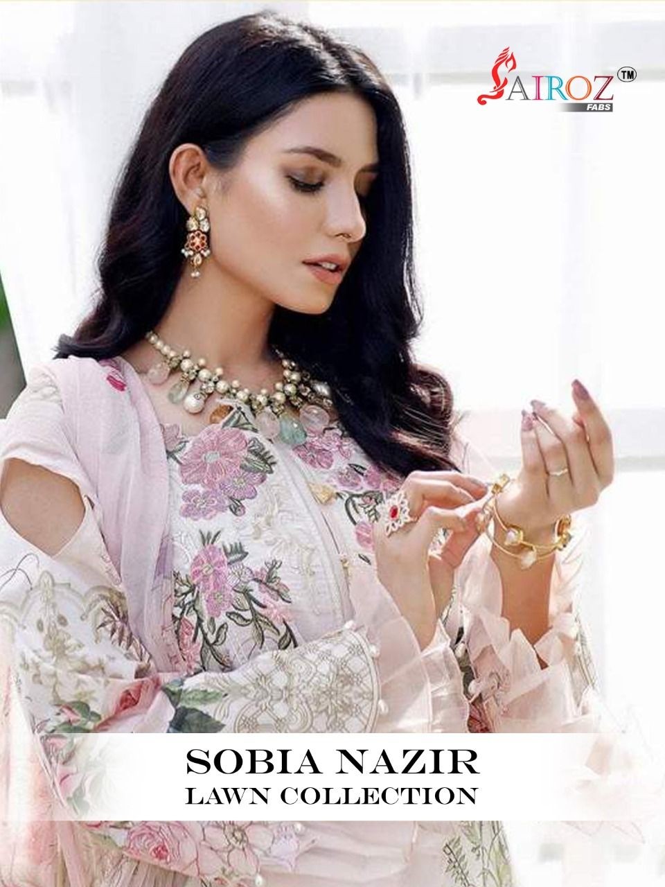 SAIROZ FABS SOBIA NAZIR LAWN COLLECTION 22001 TO 22003 PAKISTANI SUITS WHOLESALER IN SURAT