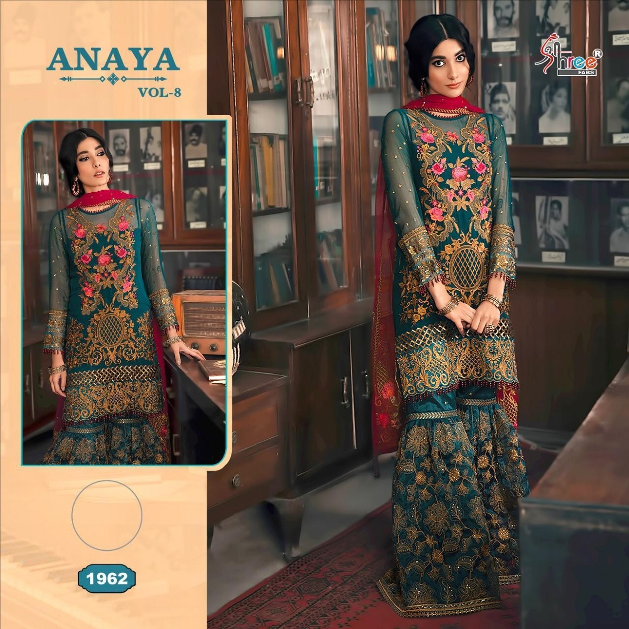 SHREE FABS ANAYA VOL-8 1962 COLLECTION PAKISTANI SUITS