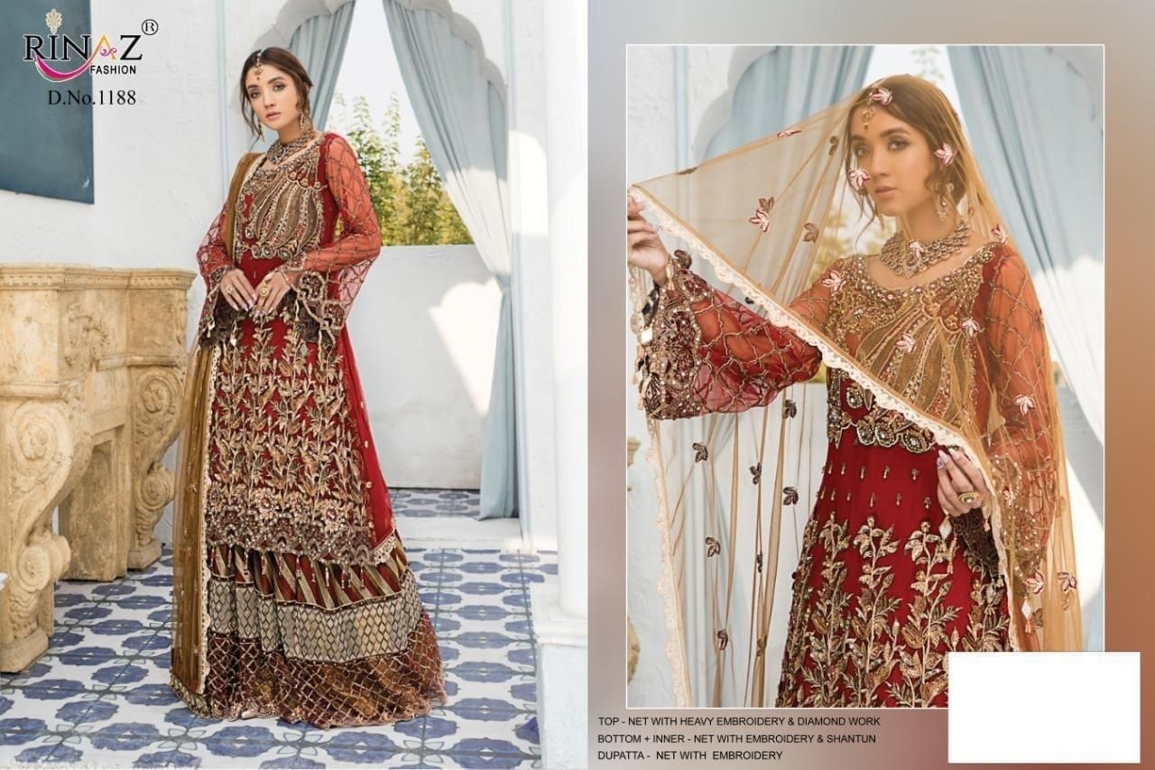 RINAZ FASHION 1188 PREMIUM BRIDAL EMBROIDERED COLLECTION PAKISTANI SUITS ONLINE