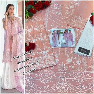 RINAZ FASHION NUREH LUXURY LAWN EXCLUSIVE 7604 PAKISTANI SUITS SALLING ONLINE