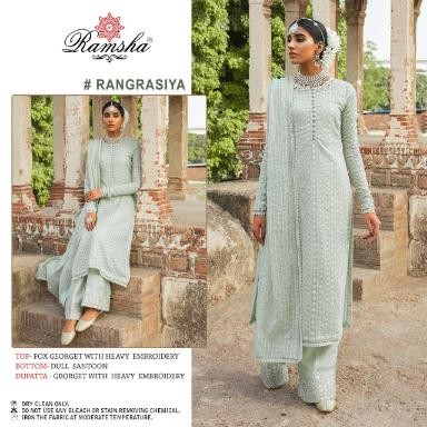 RAMSHA RANGRASIYA LATEST PAKISTANI SUITS WHOLESALER