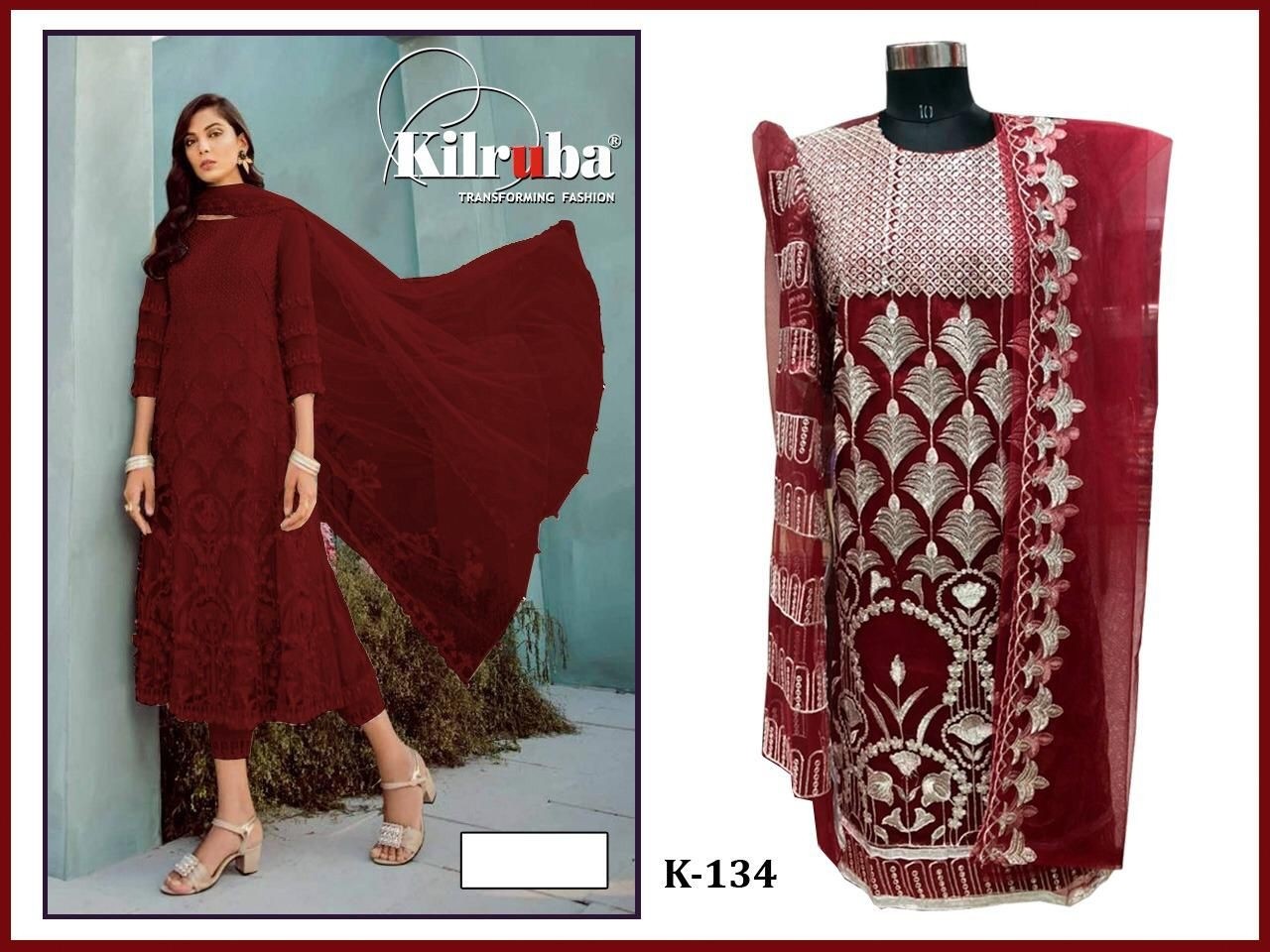 KILRUBA  K-134 SALWAR KAMEZ WHOLESALE