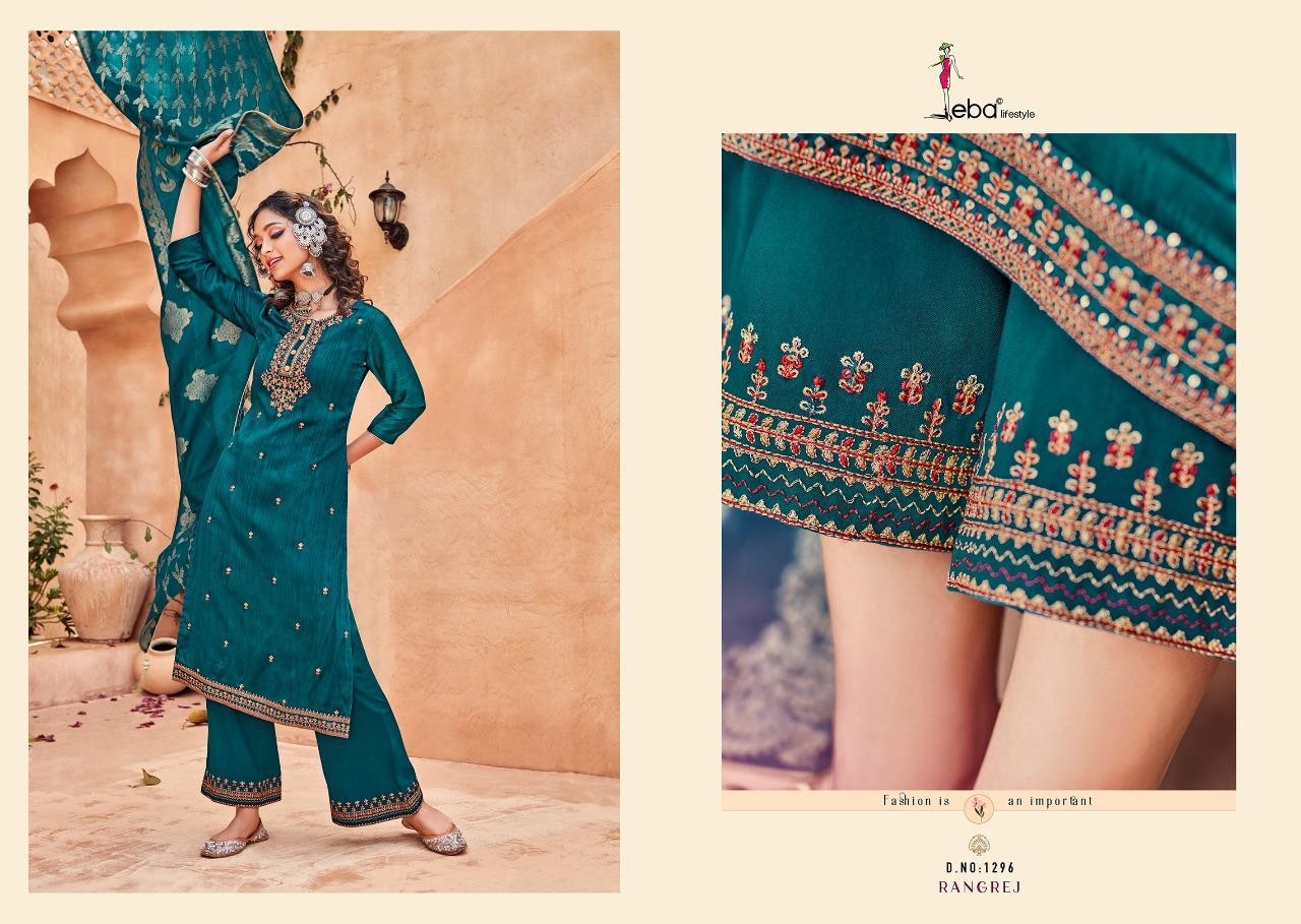 EBA LIFESTYLE RANGREJ 1296 PAKISTANI SUITS WHOLESALER DEALER
