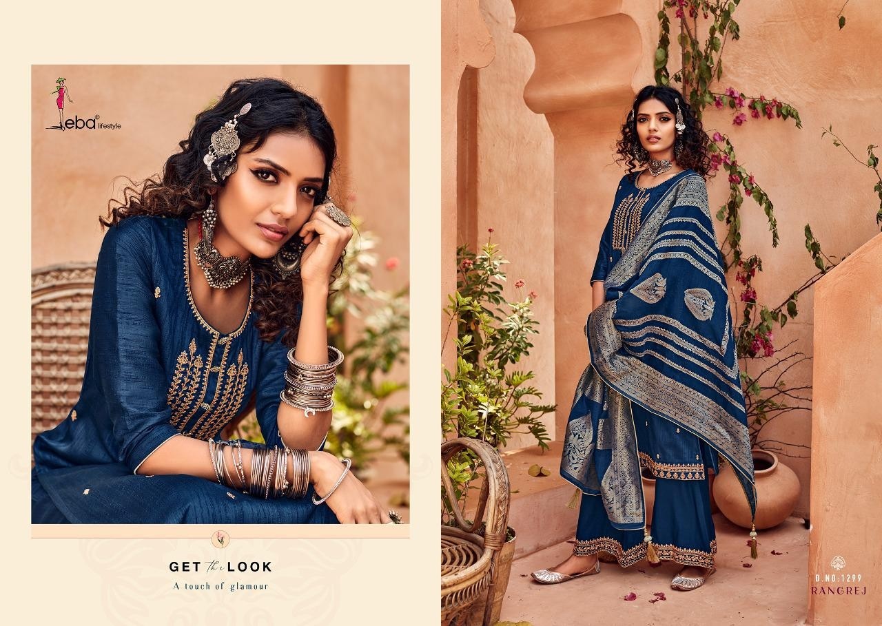 EBA LIFESTYLE RANGREJ 1299 PAKISTANI SUITS WHOLESALER DEALER