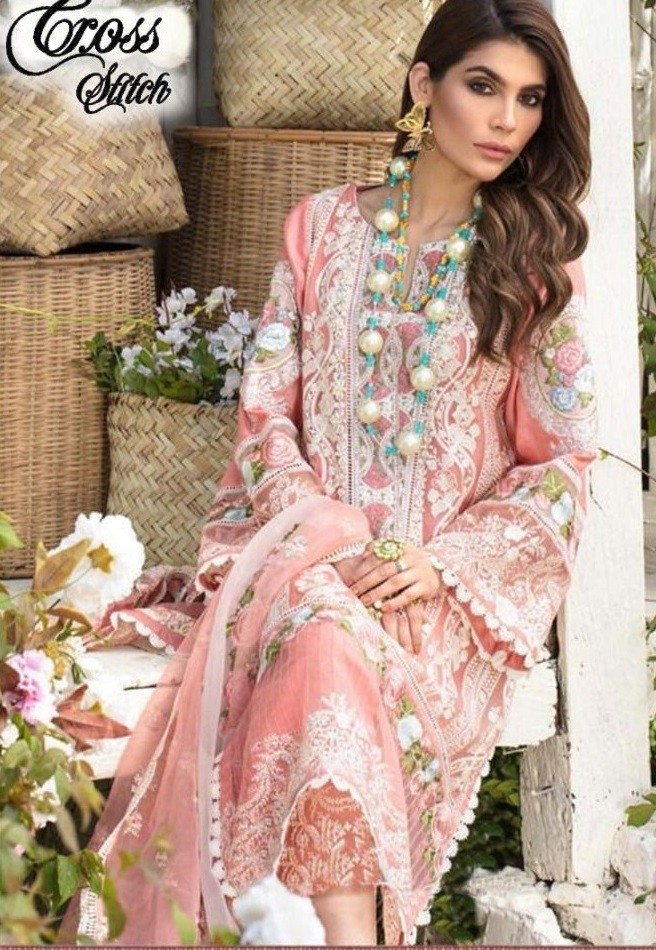 CROSS STITCH CRIMSON LAWN COLLECTION 40001 SALWAR KAMEZ ONLINE