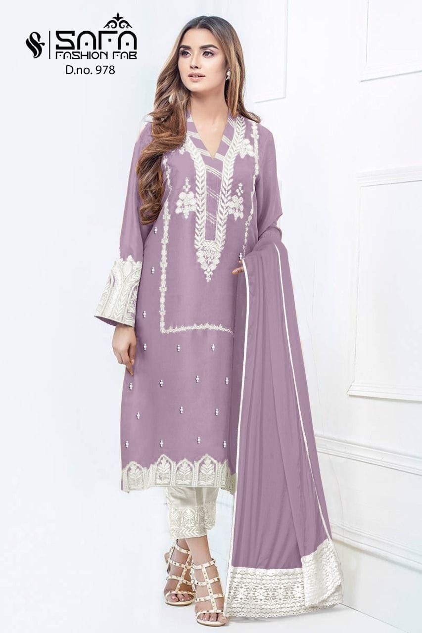 SAFA FASHION FAB 978 LUXURY PRET FORMAL WEAR COLLECTION IN INDIA