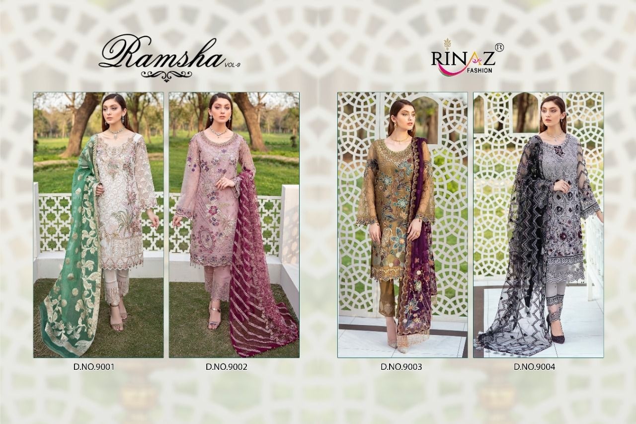 RINAZ FASHION RAMSHA VOL-9 9001 TO 9004 BEST PRICE COLLECTION