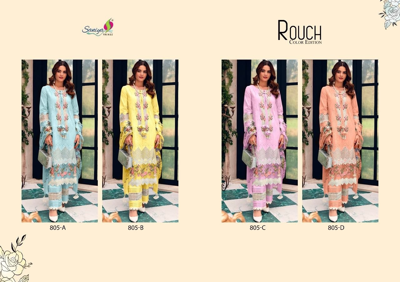 SANIYA TRENDZ ROUCH HIT DESIGN COLOUR EDITION 805-B NEW COLLECTION DEALER