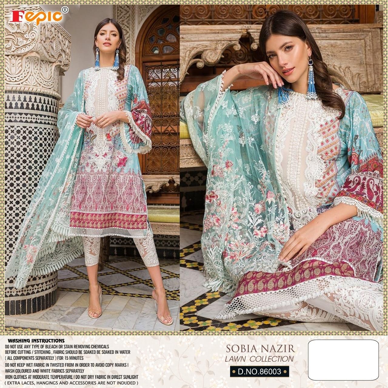 FEPIC ROSEMEEN SOBIA NAZIR LAWN COLLECTION 86003 BEST SUITS COLLECTION