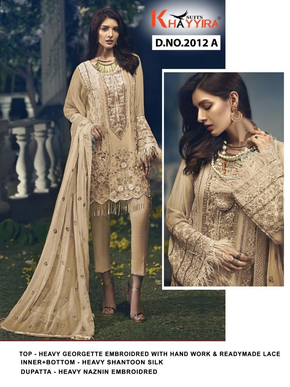 KHAYYIRA SUITS 2012-A TO 2012-H CROSS STITCH SALWAR KAMEZ MANUFACTURE SURAT