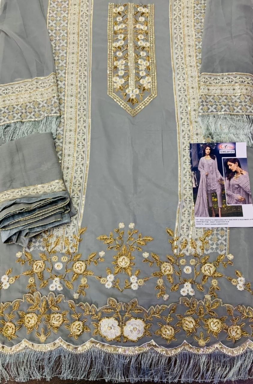 KHAYYIRA SUITS 2012-A TO 2012-H CROSS STITCH SALWAR KAMEZ MANUFACTURE SURAT