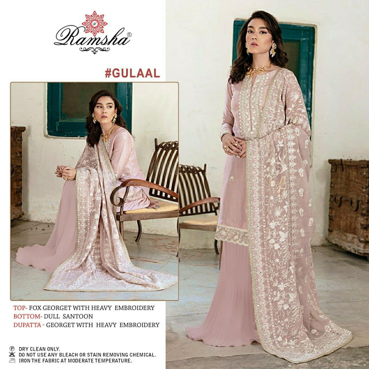 RAMSHA GULAAL PAKISTANI SUITS EMBROIDERY WORK COLLECTION