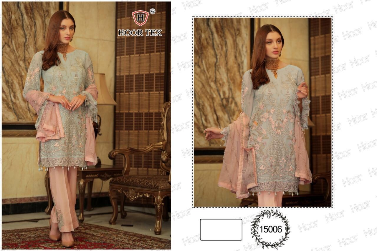 HOOR TEX 15006 GEORGETTE WITH WORK DEALER
