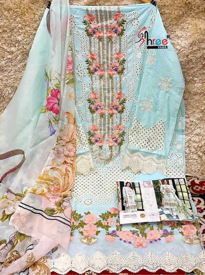 SHREE FABS SOBIA NAZIR LAWN COLLECTION VOL-3 1831 SALWAR KAMEZ BEST PRICE