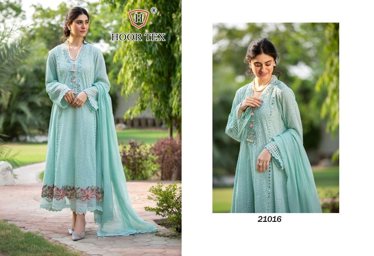 HOOR TEX 21016 HEAVY LAWN COTTAN PAKISTANI SUITS DEALER
