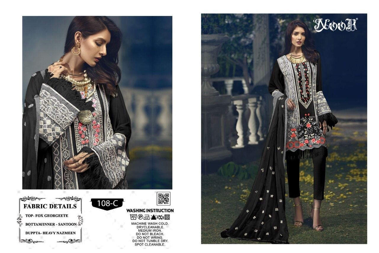 NOOR 108 A TO 108 E PREMIUM COLLECTION LATEST PAKISTANI SUITS SUPPLIER