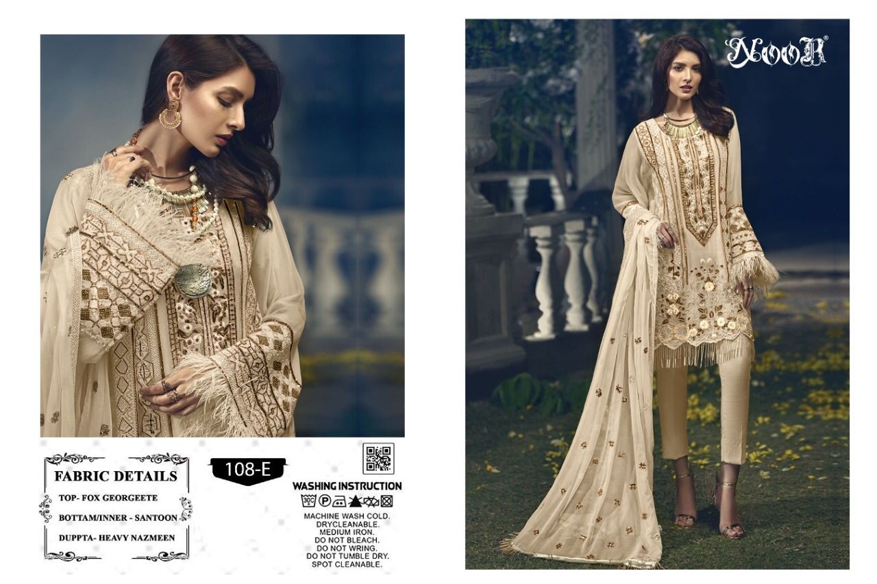 NOOR 108 A TO 108 E PREMIUM COLLECTION LATEST PAKISTANI SUITS SUPPLIER