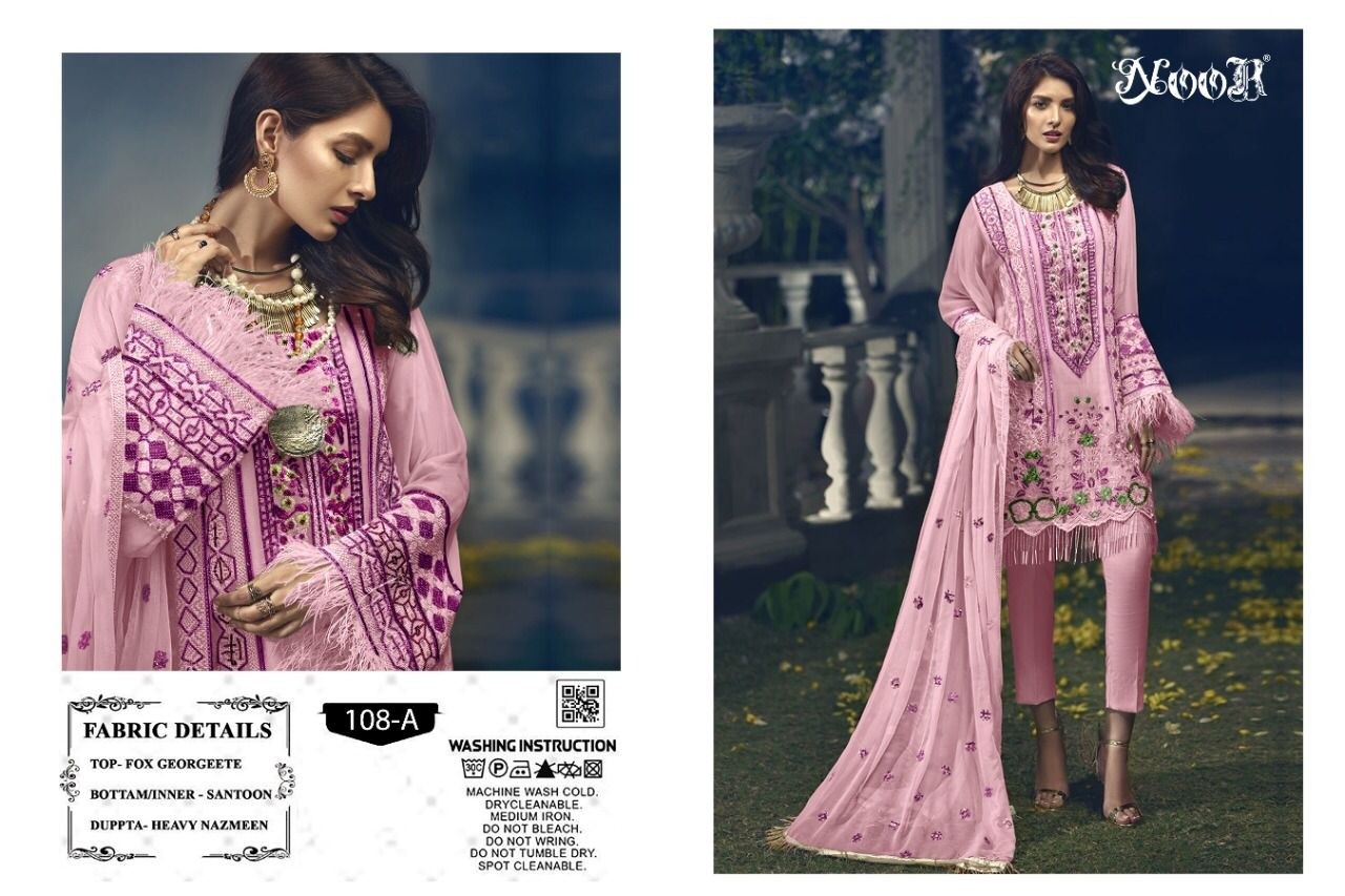 NOOR 108 A TO 108 E PREMIUM COLLECTION LATEST PAKISTANI SUITS SUPPLIER