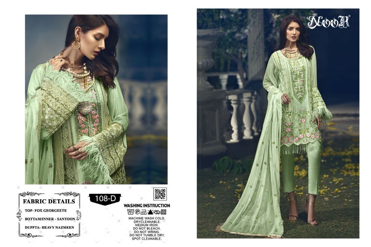 NOOR 108 A TO 108 E PREMIUM COLLECTION LATEST PAKISTANI SUITS SUPPLIER