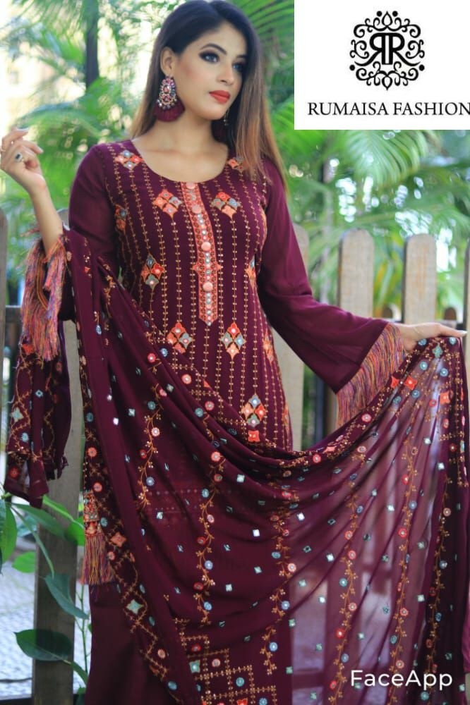 RUMAISHA FASHION KOSEM RF-104  LASER FOIL WORK SUITS LATEST SURAT