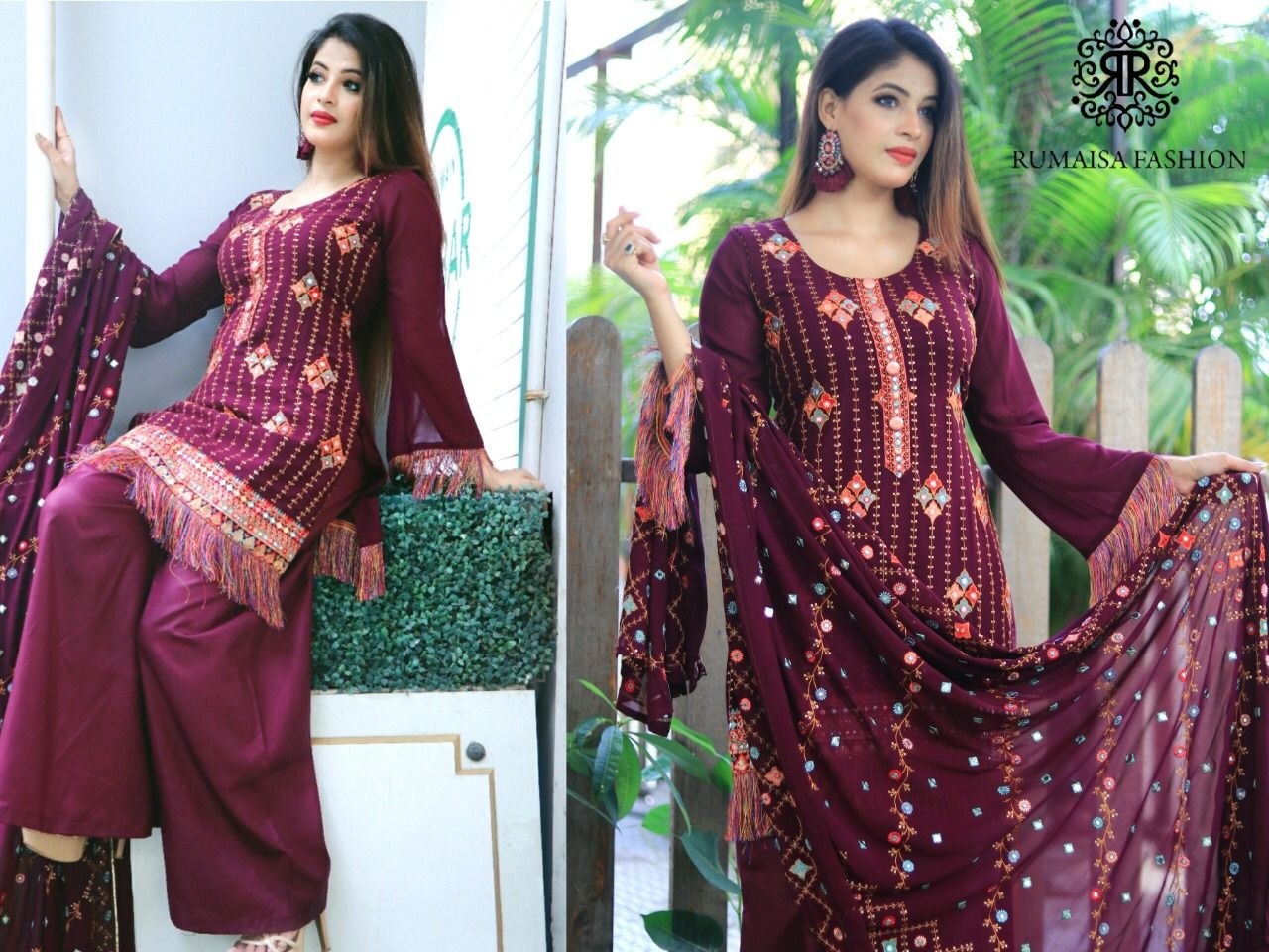 RUMAISHA FASHION KOSEM RF-104  LASER FOIL WORK SUITS LATEST SURAT