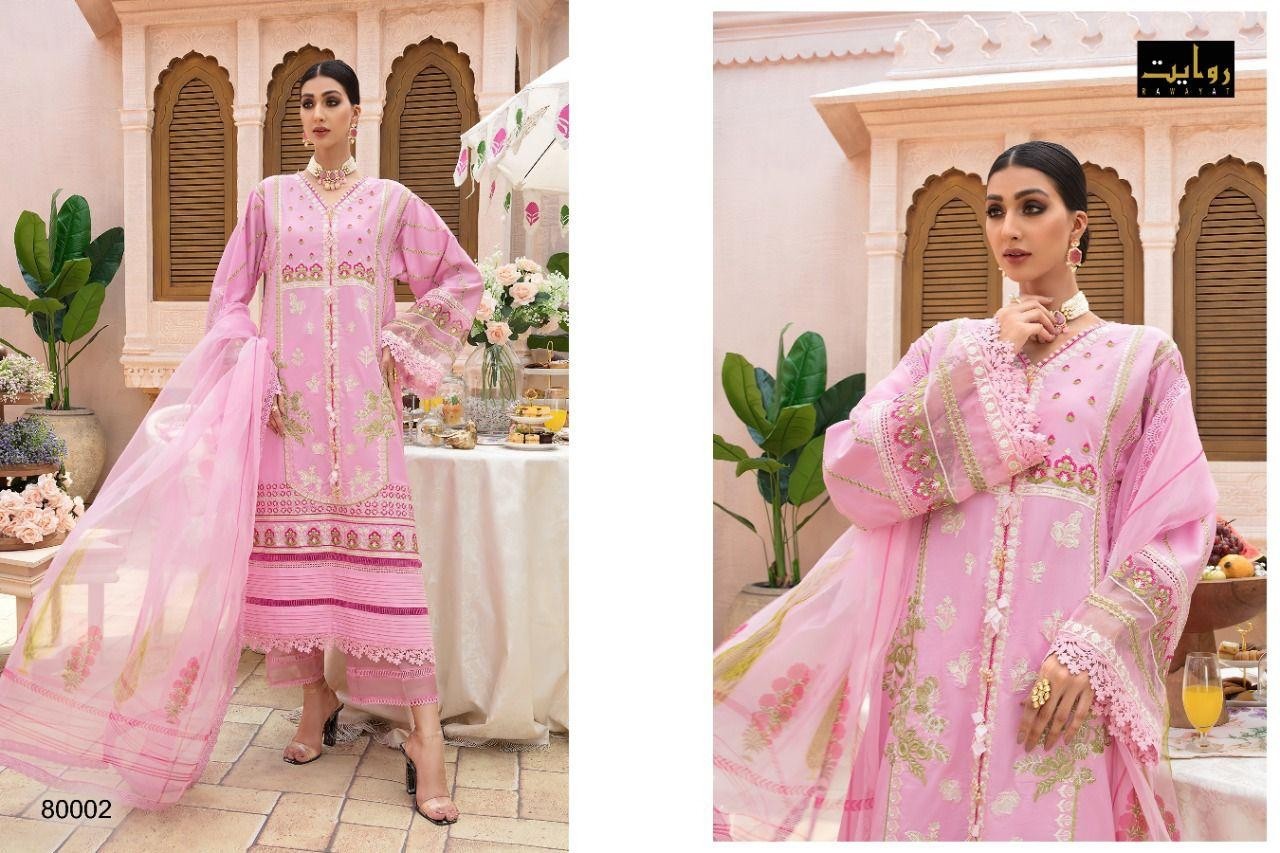 RAWAYAT CRIMSON VOL-3 80002 PAKISTANI SUITS BY ONLINE SUPPLIER