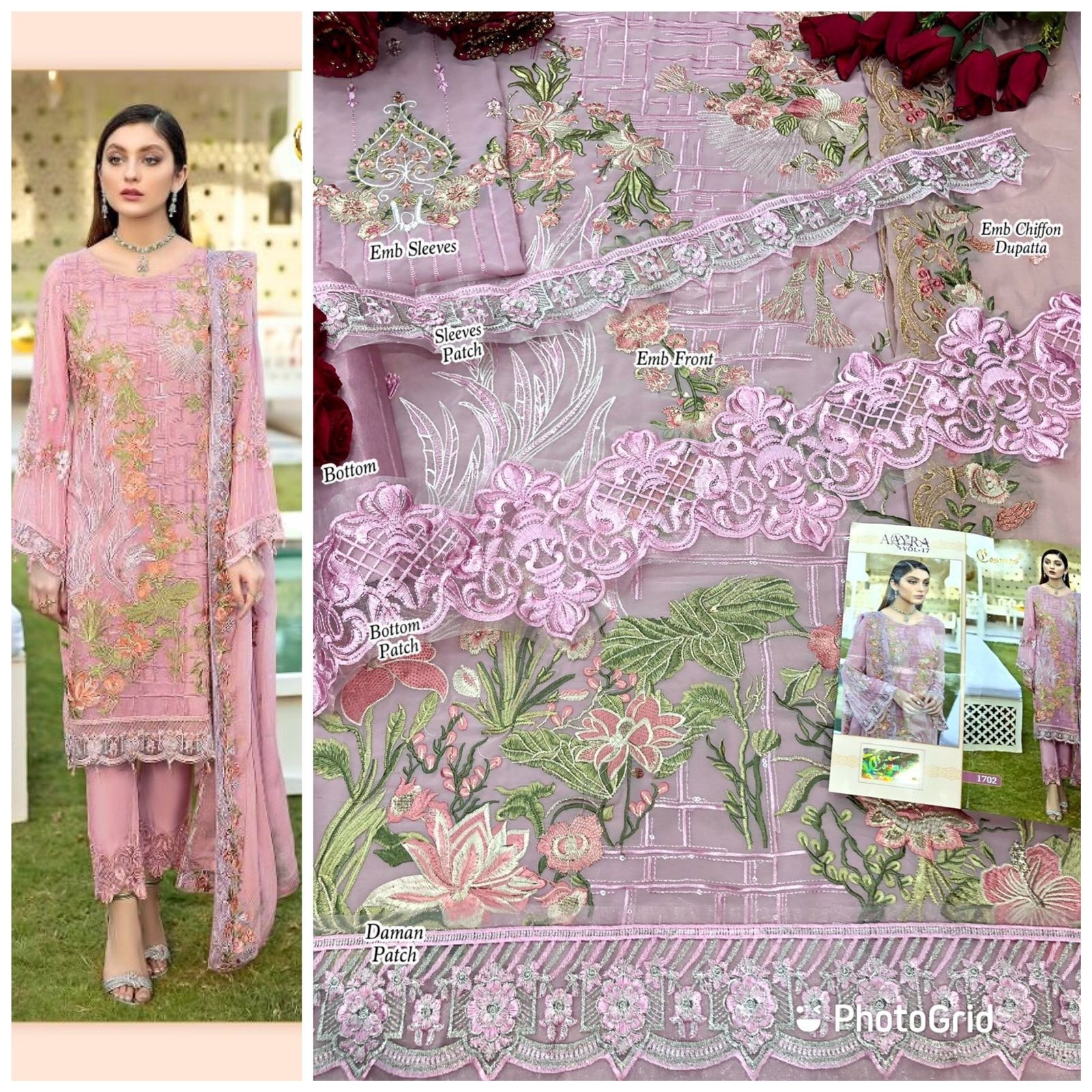 COSMOS AAYRA VOL-17 1702 SALWAR KAMEZ AVALAIBALE WHOLESALE