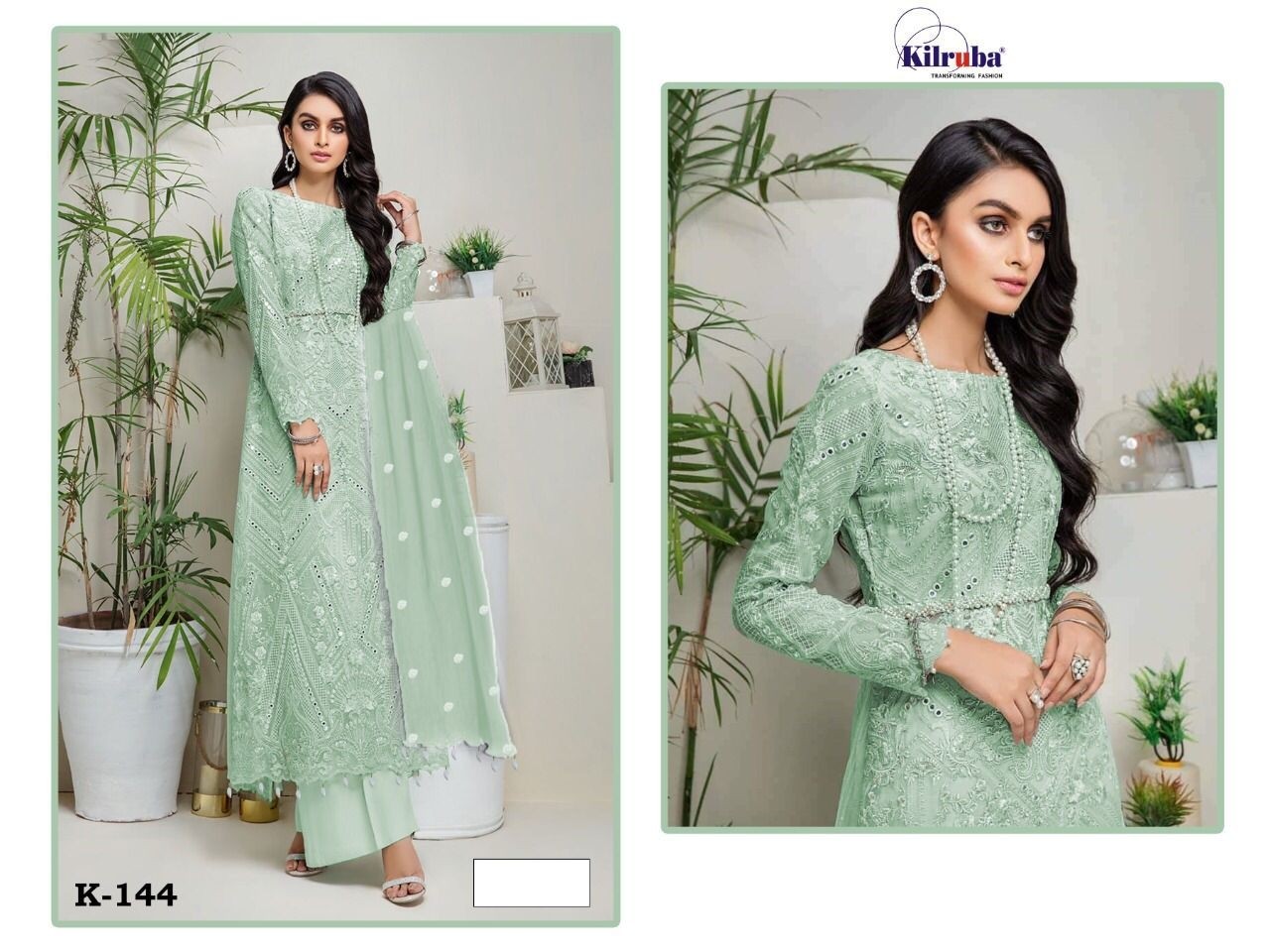 KILRUBA K-144 NEW PAKISTANI SUITS AVAILABALE