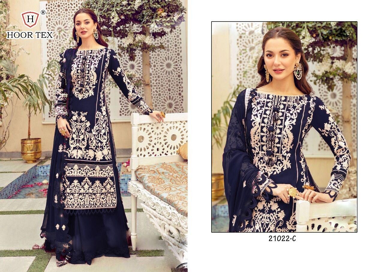 HOOR TEX 21022 C PAKISTANI SUITS LIMITED STOCK IN SURAT