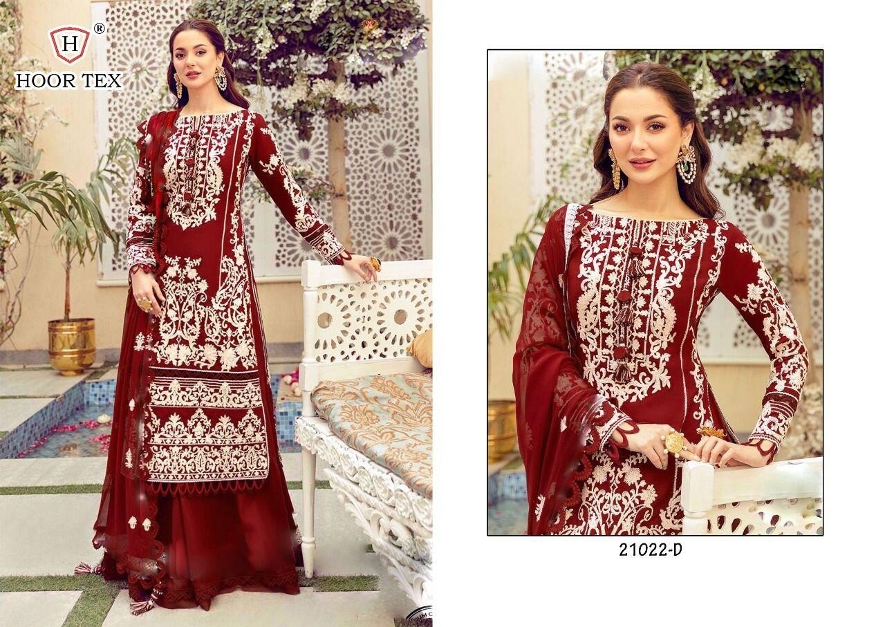 HOOR TEX 21022 D PAKISTANI SUITS LIMITED STOCK IN SURAT