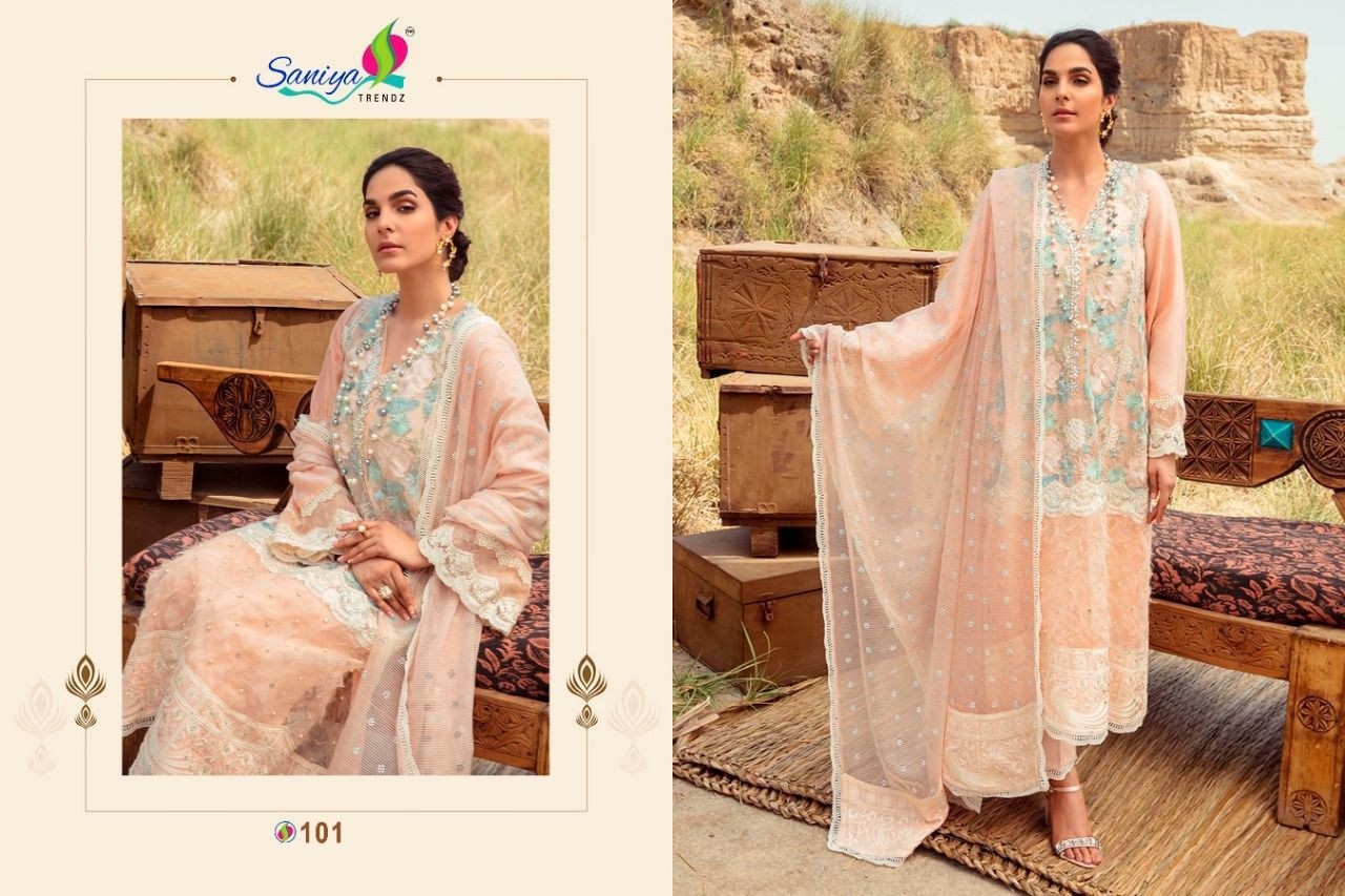 SANIYA TRENDZ CRIMSON LAWN 101 SALWAR KAMEZ SUPPLIER