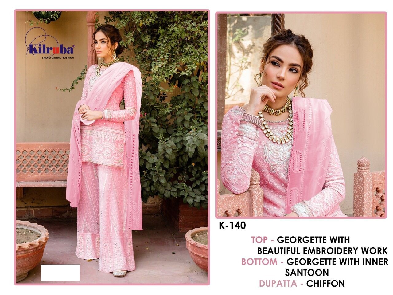 KILRUBA K-140 WHOLESALE PAKISTANI SUITS IN SURAT
