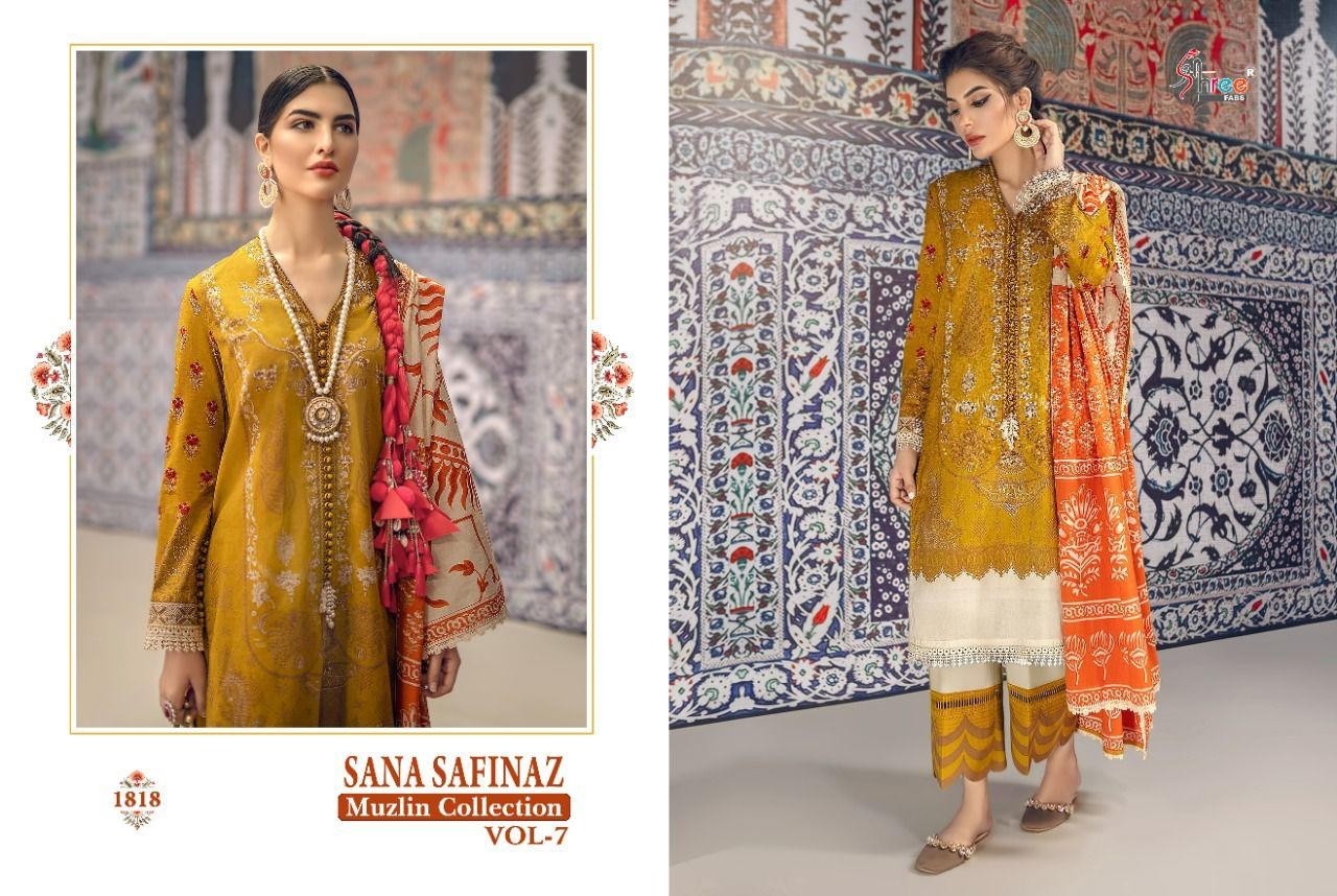 SHREE FABS 1818 SANA SAFINAZ MUZLIN COLLECTION VOL-7 SINGALE DEALER