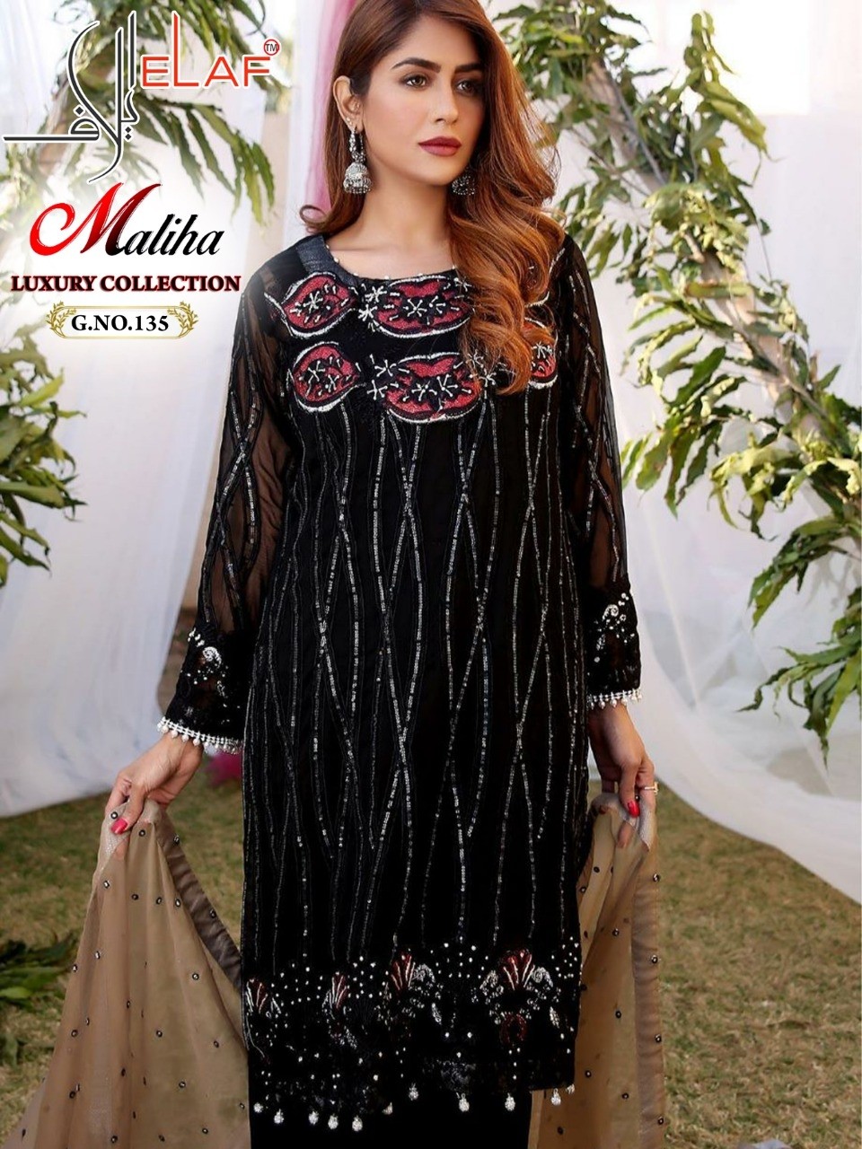 ELAF GALAXY FAB MALIHA LUXURY COLLECTION 135 LATEST SALWAR KAMEZ
