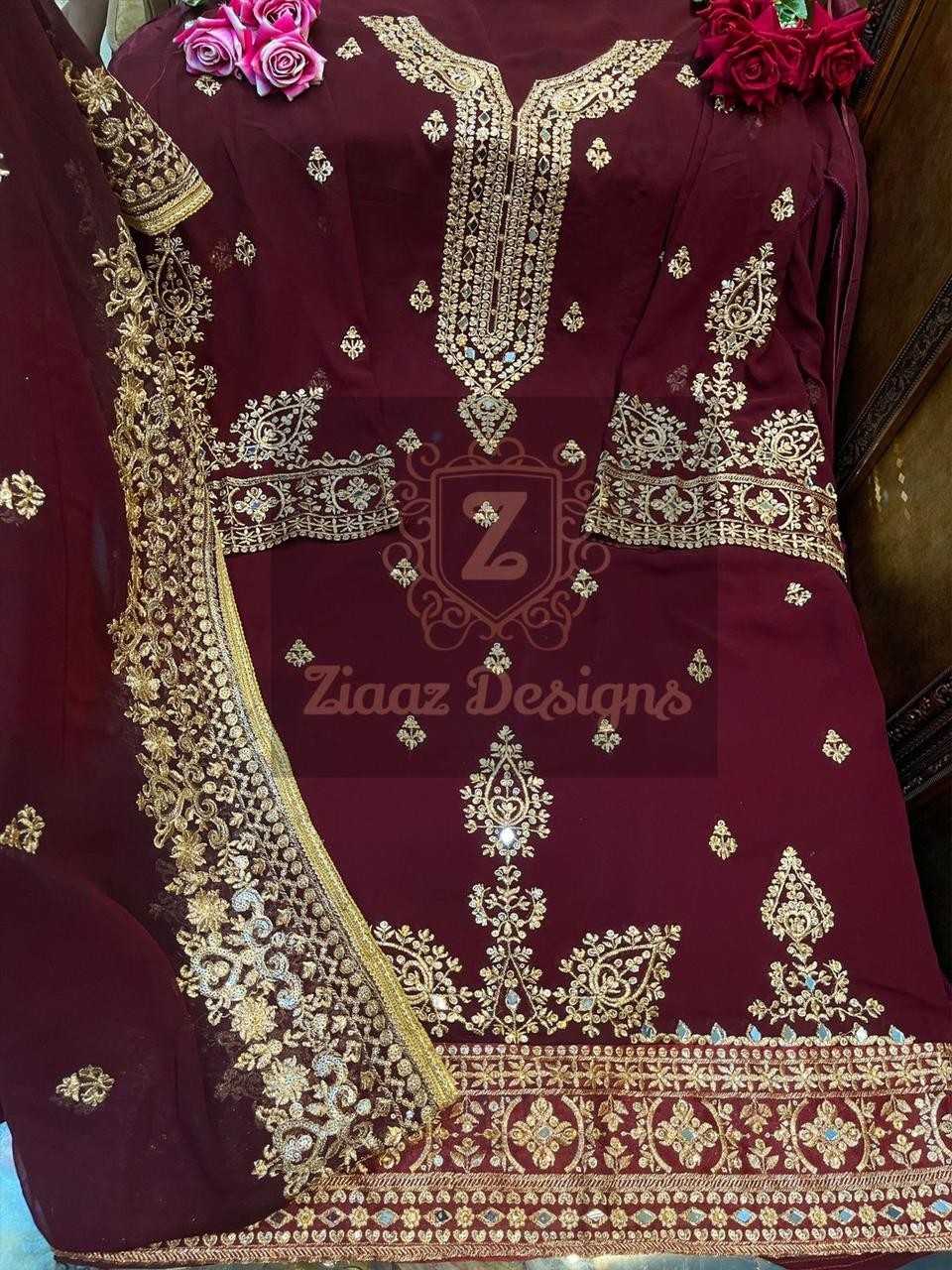 ZIAAZ DESIGNS MIRROR WORK LATEST COLLLECTION SUPPLIER