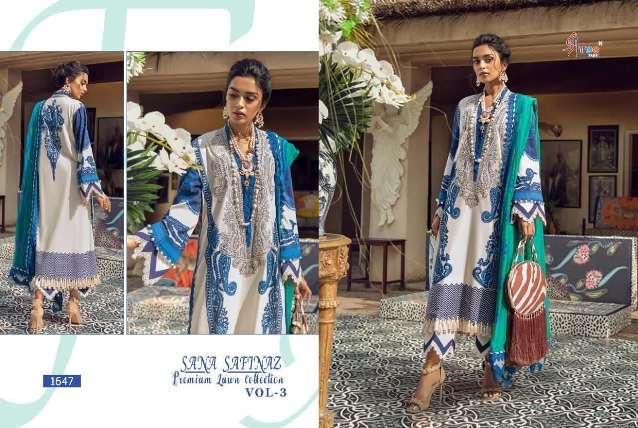 SHREE FABS SANA SAFINAZ PREMIUM LAWN COLLECTION VOL-03 1647 SALWAR KAMEZ 