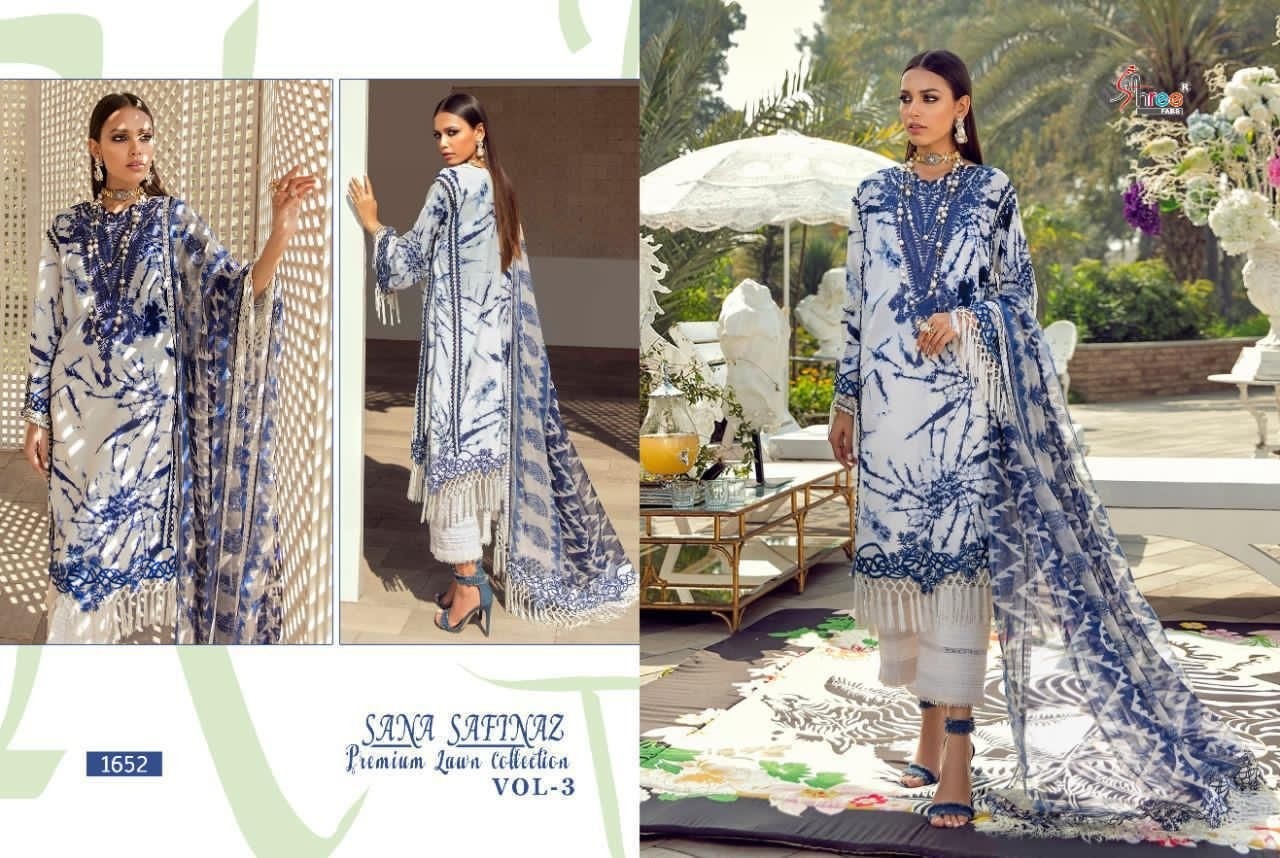 SHREE FABS SANA SAFINAZ PREMIUM LAWN COLLECTION VOL-03 1652 SALWAR KAMEZ 