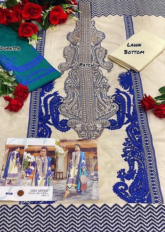 SHREE FABS SANA SAFINAZ PREMIUM LAWN COLLECTION VOL-03 1647 SALWAR KAMEZ 
