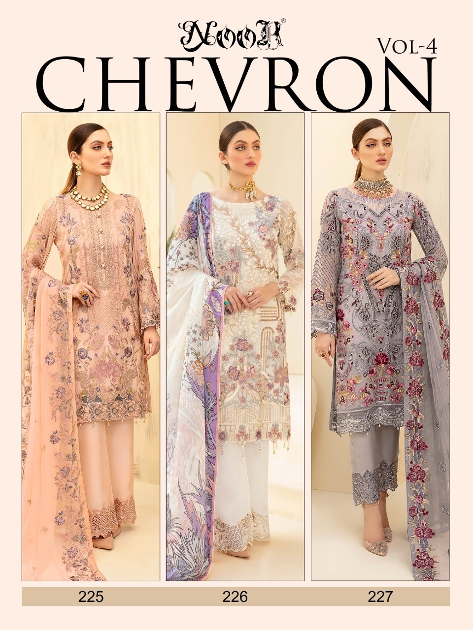 NOOR CHEVRON VOL-4 225 DUL SATOON WHOLESALE IN SURAT