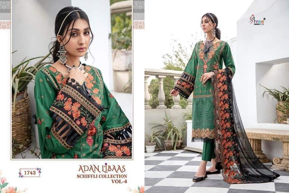 SHREE FABS ADAN LIBAAS SCHIFFLI COLLECTION VOL-4 1743 MANUFACTURER